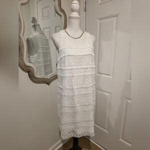 Elegant White Lace Dress